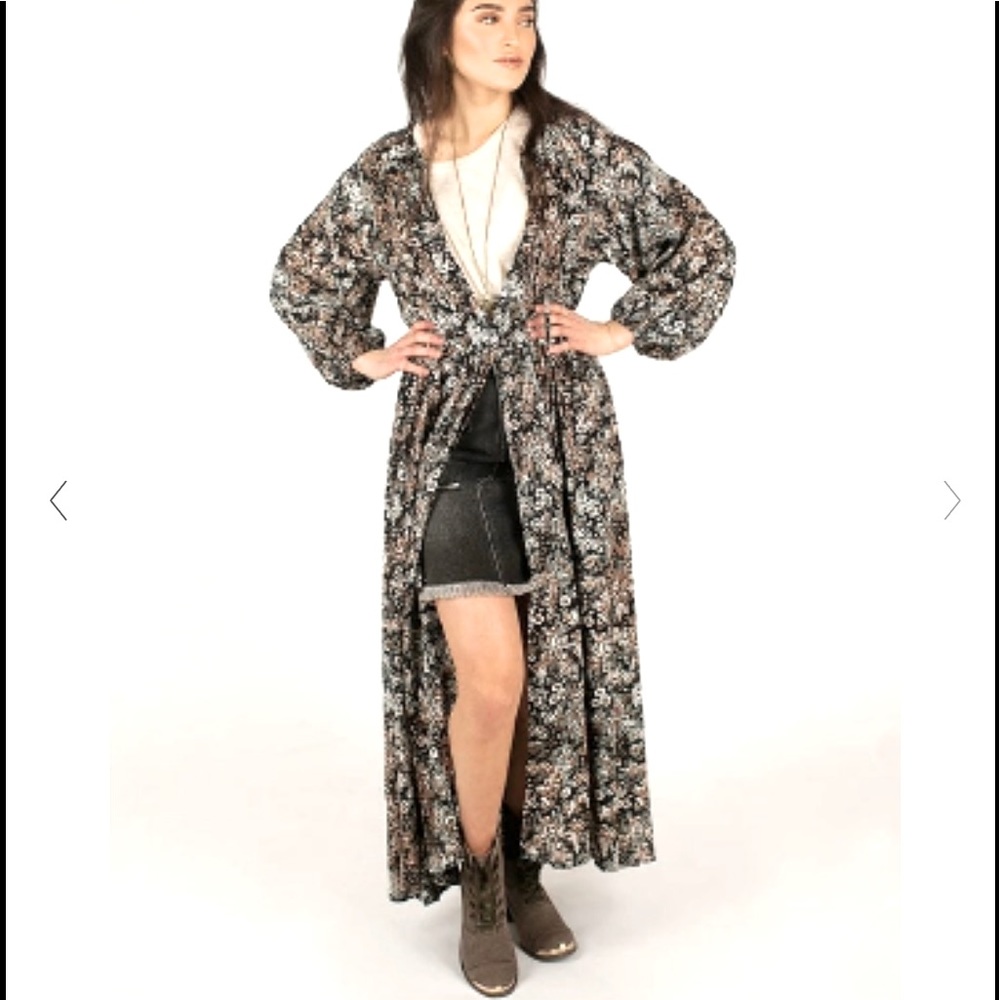 Joyfolie Black Floral Print Dress - new, size small